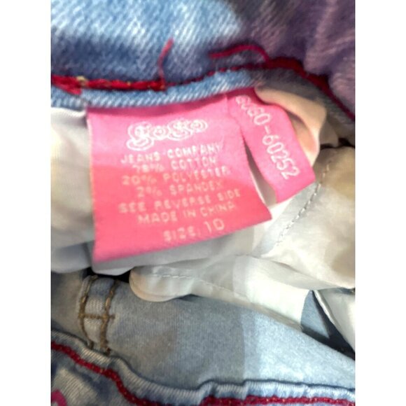 GoGo Star Kids Girls Distressed Raw Hem Jeans Light Wash Size 10 - Picture 8 of 9